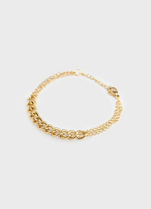 Vendetta Multi Chain Bracelet - 18k Gold Plated in Gold