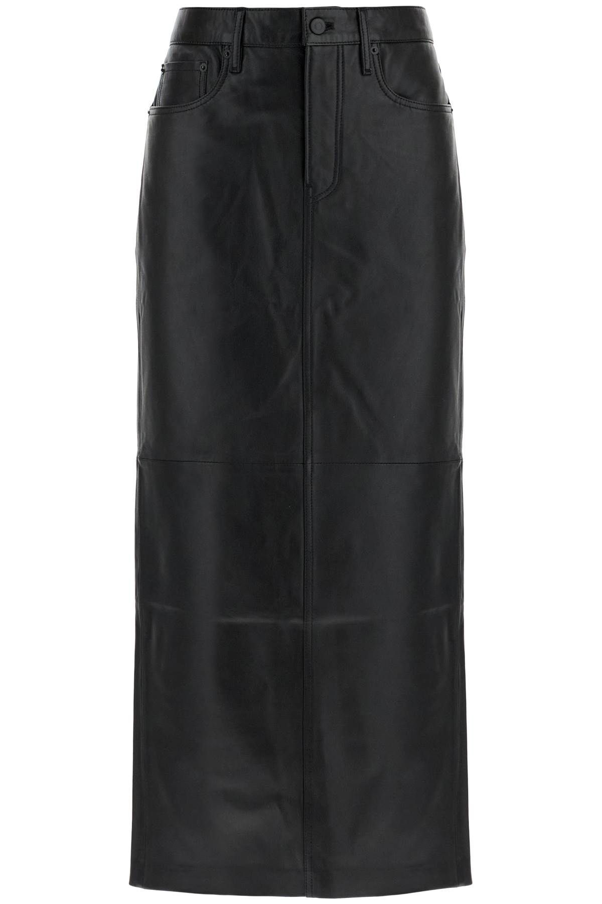 WARDROBE. NYC leather column skirt for women