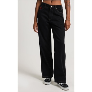 Wake N Quake Slouch Baggy Jeans in Worship Black