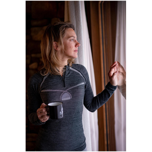 Wedze Women's Ski/Snow Base Layer Wool Top 900 1/2 Zip - Grey | Buy Online With Afterpay & Zip