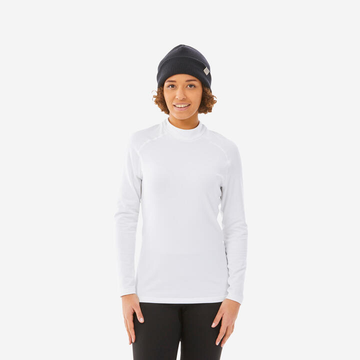 Wedze Women's Warm And Breathable Base Layer Ski/Snow Top - Bl 500 - White | Buy Online With Afterpay & Zip