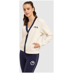 Women's Castel Cardigan - GARDENIA/FILA NAVY - GARDENIA/FILA NAVY