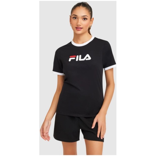 Women's Evie Ringer Tee - BLACK - BLACK