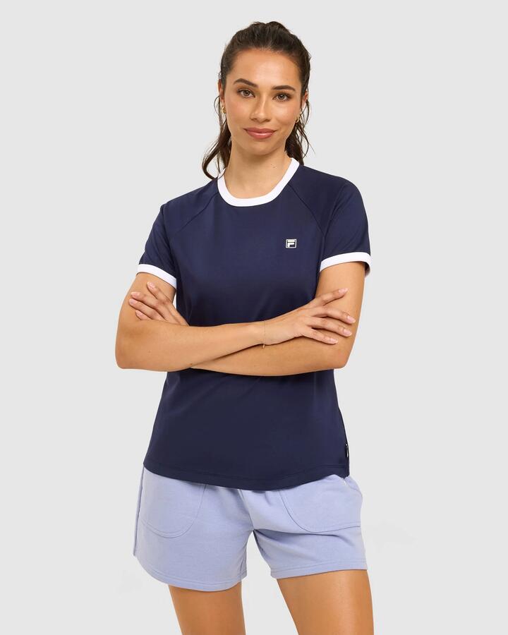 Women's Hazel Ringer Tee - NEW NAVY - NEW NAVY