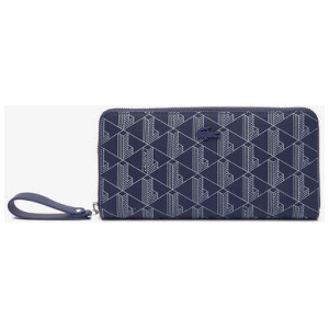 Women's Lacoste Monogram Print Zip Wallet