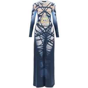 Y PROJECT long bondage print dress