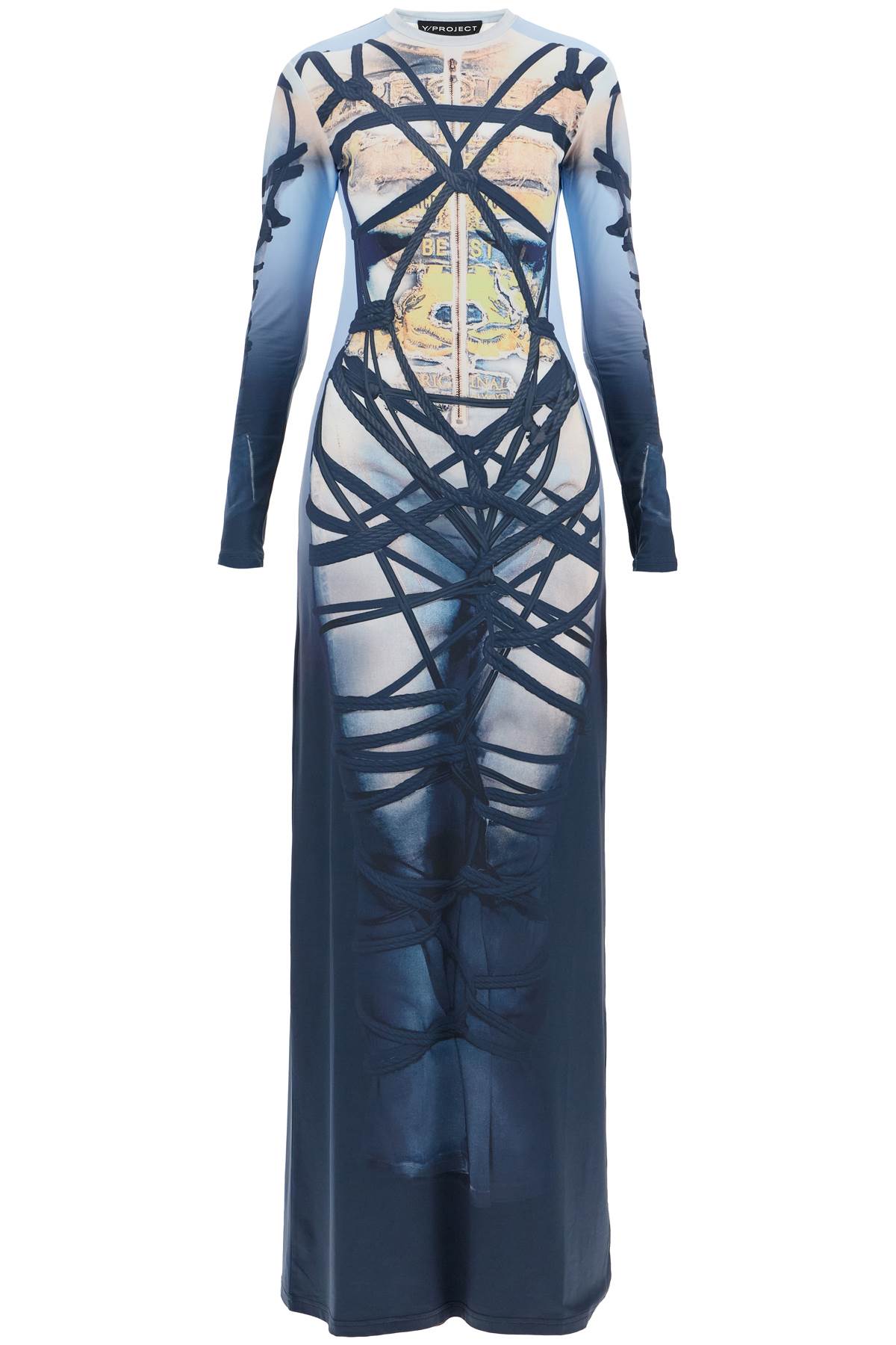 Y PROJECT long bondage print dress