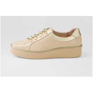 Ziera Zabbey W Zr Latte Pale Gold Patent Leather Latte Pale Gold Sneakers Womens Shoes Casual Casual Sneakers