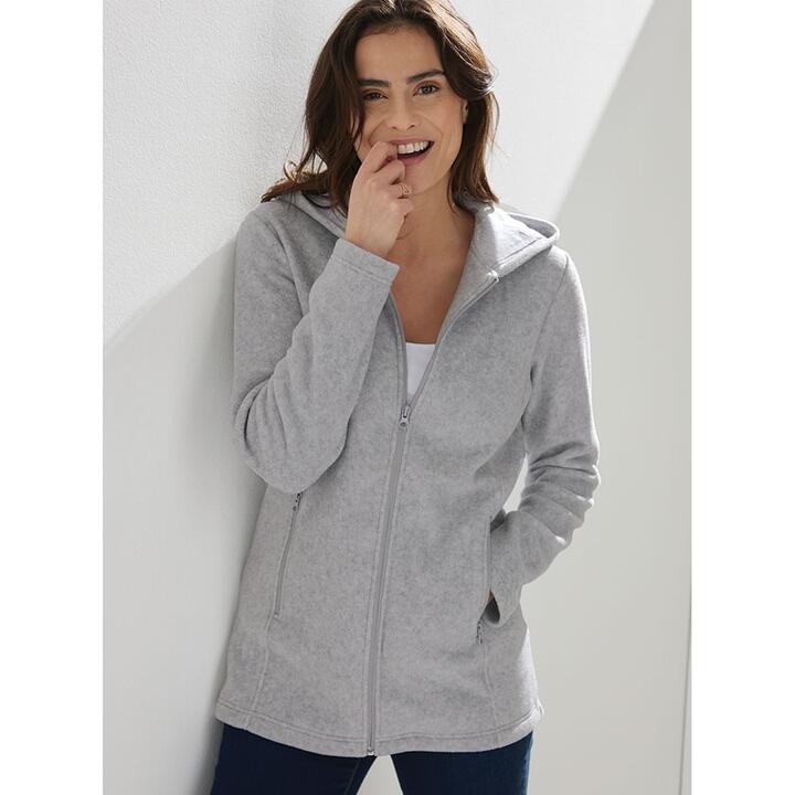 Zip Through Hooded Fleece Jacket