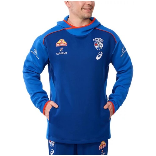 ASICS Western Bulldogs Training Hoodie - Deep Marine/Illusion Blue 2XL