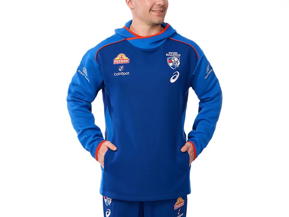 ASICS Western Bulldogs Training Hoodie - Deep Marine/Illusion Blue 2XL