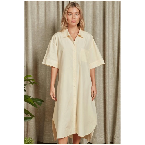 Academy Brand Sale Women's Frankie Poplin Dress XS/S Cotton Midi Dresses Afterpay Available