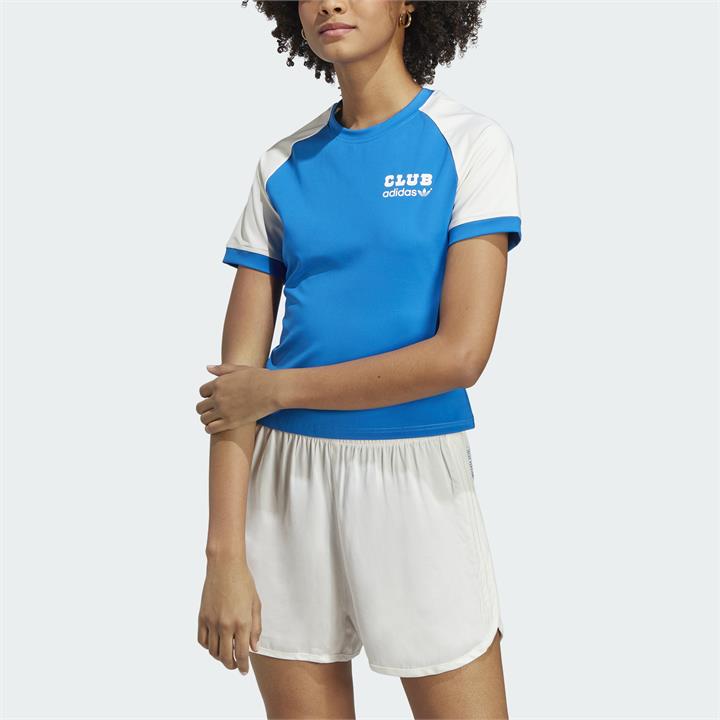 Adidas Originals Sale | Women's Blue Bird Blue Version Club Tee | S | T-Shirts & Singlets | Afterpay Available