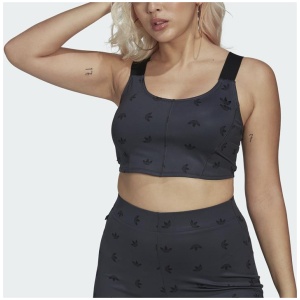 Adidas Originals Sale | Women's Night Grey Allover Print Corset Top | 6 | T-Shirts & Singlets | Afterpay Available