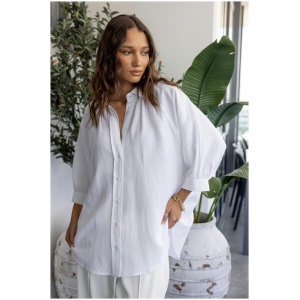 Alexandra Sale | Women's ALLEGRA White | XXS | Linen Shirts | Afterpay Available