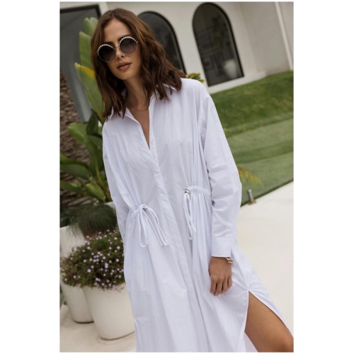 Alexandra Sale Women's ALVARO Dress White XXS Cotton Midi Dresses Afterpay Available