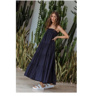 Alexandra Sale Women's ARIBELL Dress Navy Navy / XXS Cotton Maxi Dresses Afterpay Available