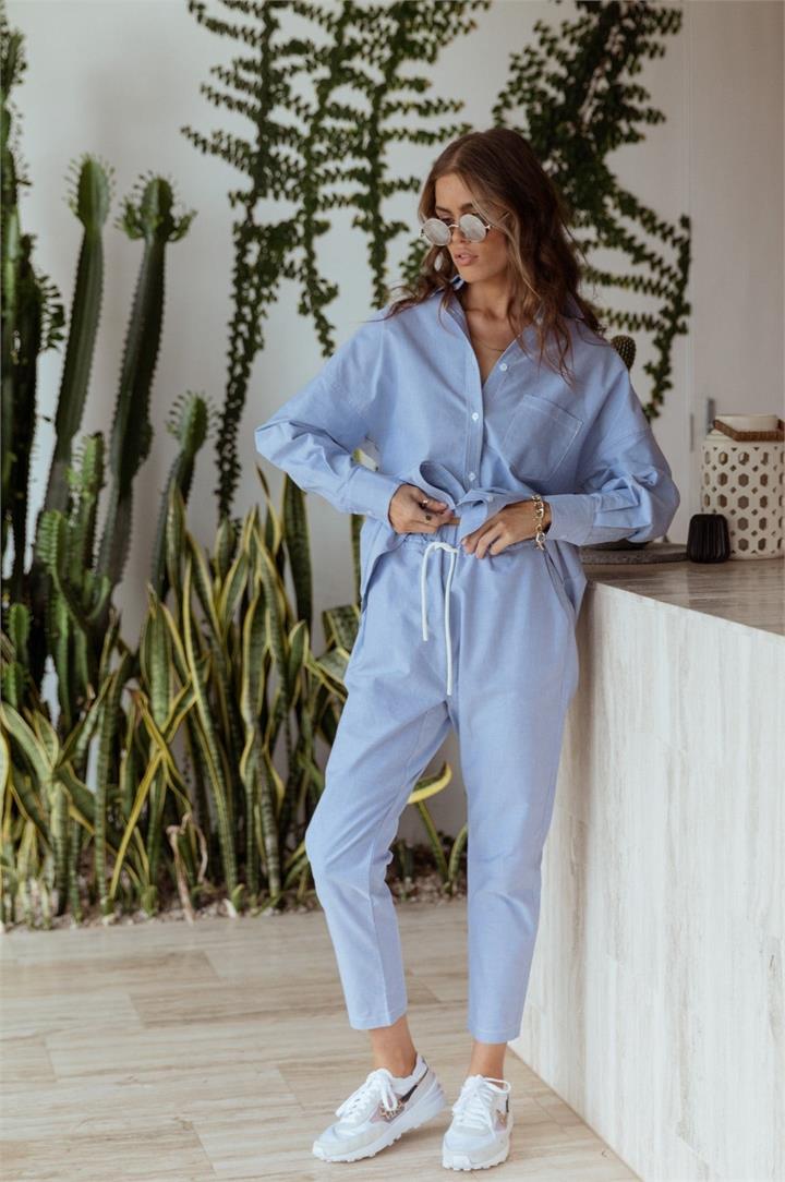 Alexandra Sale | Women's CASPER Pants Blue | XXS | Cotton Pants | Afterpay Available