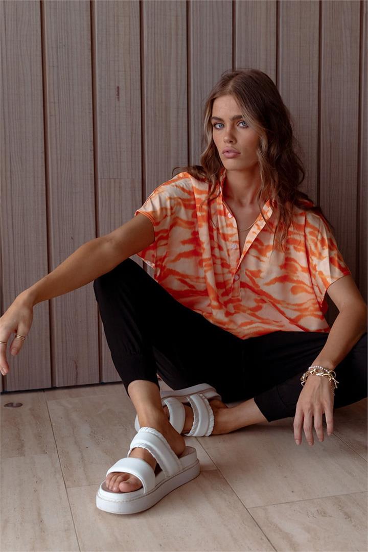 Alexandra Sale | Women's CHICAGO Orange | XS | Viscose Shirts | Afterpay Available