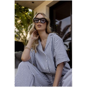 Alexandra Sale | Women's LOUIS Shirt Black Stripe | XXS | Cotton Shirts | Afterpay Available