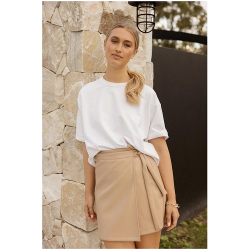 Alexandra Sale | Women's OCEANA Skirt Beige | XXS | Polyester Tops | Afterpay Available