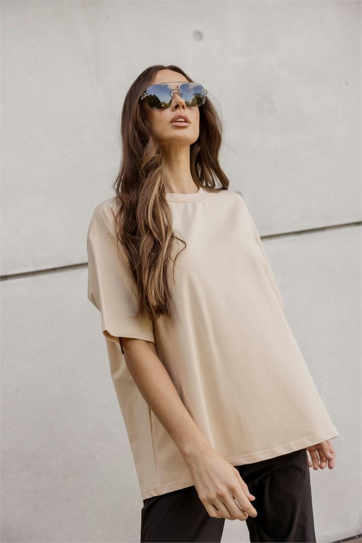 Alexandra Sale | Women's PETERS Beige | XS | Cotton T-Shirts & Singlets | Afterpay Available