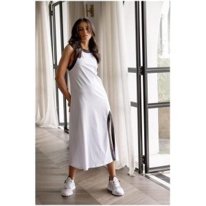 Alexandra Sale Women's REIGN Dress White & Black White / XXS Cotton Maxi Dresses Afterpay Available