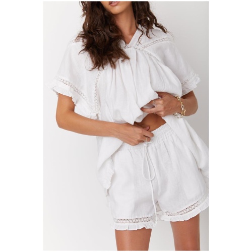 Alexandra Sale | Women's SENSI Shorts White | XXS | Linen Shorts | Afterpay Available