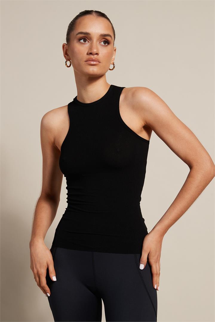 All Fenix Sale | Women's Rib Racer Tank (Black) | XS | T-Shirts & Singlets | Afterpay Available