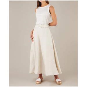 Amelius Sale | Women's Bridgette Linen Maxi Skirt | Natural | 10 | Linen Skirts | Afterpay Available