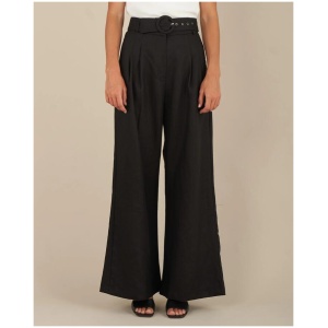 Amelius Sale | Women's Bridgette Linen Pant | Black | 6 | Linen Pants | Afterpay Available