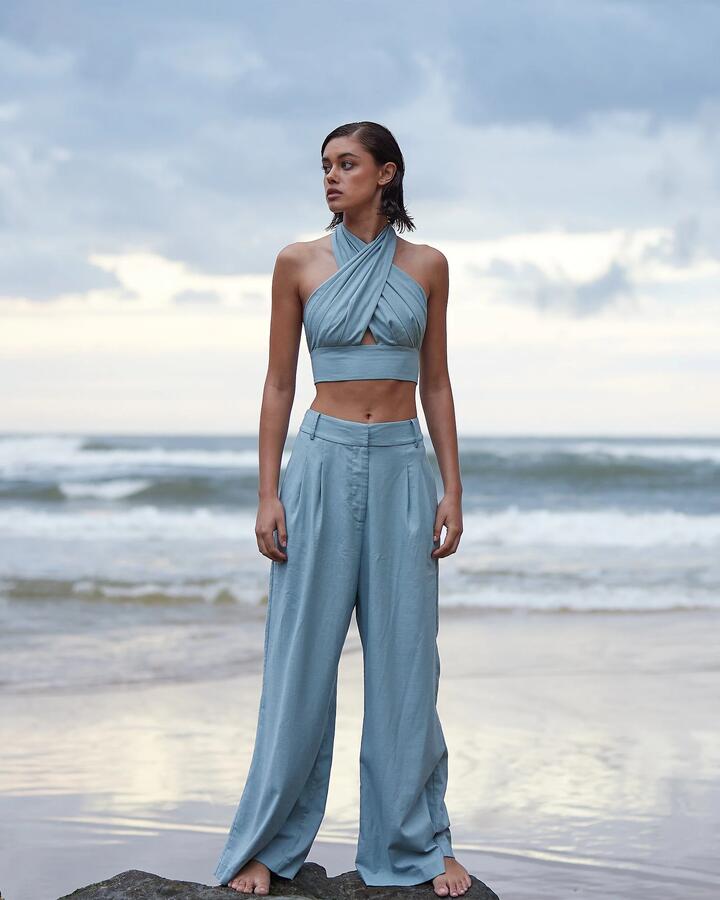 Amelius Sale | Women's Bridgette Linen Pant | Duckegg Blue | 14 | Cotton Pants | Afterpay Available