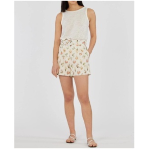 Amelius Sale | Women's Jardin Linen Short | Multi / 6 | Cotton Shorts | Afterpay Available