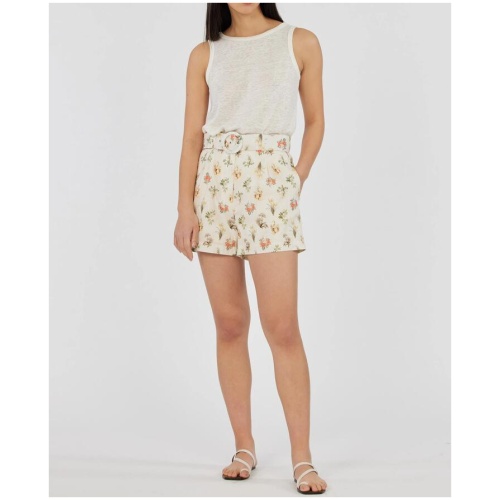 Amelius Sale | Women's Jardin Linen Short | Multi / 6 | Cotton Shorts | Afterpay Available