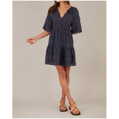 Amelius Sale Women's Pila Linen Mini Dress Navy Navy / S Linen Mini Dresses Afterpay Available