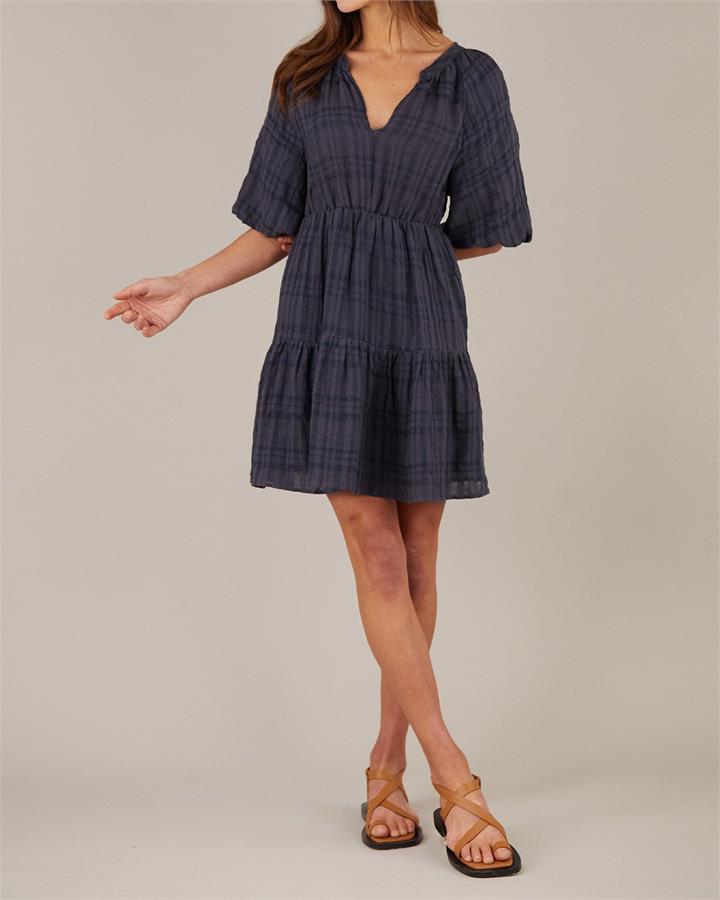 Amelius Sale Women's Pila Linen Mini Dress Navy Navy / S Linen Mini Dresses Afterpay Available