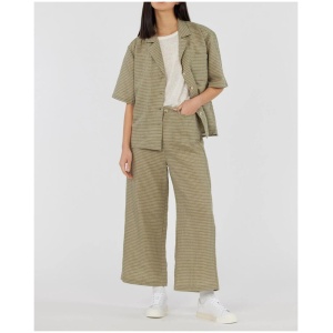 Amelius Sale | Women's Virtuous Check Oversized Shirt | Olive | S | Linen Shirts | Afterpay Available