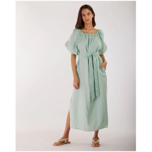 Amelius Sale Women's Wren Linen Maxi Dress Seafoam M Linen Maxi Dresses Afterpay Available