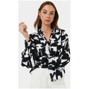 Anella Monochrome Print Blouse