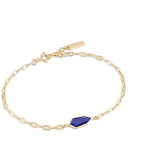 Ania Haie Sale | Women's Lapis Emblem Chain Bracelet | One Size | 925 Sterling Silver Bracelets & Cuffs | Afterpay Available