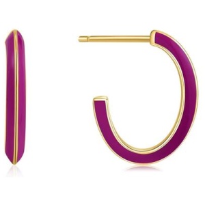 Ania Haie Sale | Women'sBerry Enamel Thick Gold Hoop Earrings | One Size | Sterling Silver Earrings | Afterpay Available