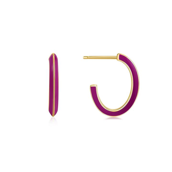 Ania Haie Sale | Women'sBerry Enamel Thick Gold Hoop Earrings | One Size | Sterling Silver Earrings | Afterpay Available