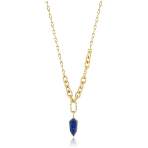 Ania Haie Sale | Women'sGold Lapis Emblem Pendant Necklace | One Size | 925 Sterling Silver Necklaces | Afterpay Available