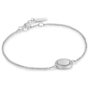 Ania Haie Sale | Women'sSilver Rope Disc Bracelet | One Size | Rhodium Bracelets & Cuffs | Afterpay Available