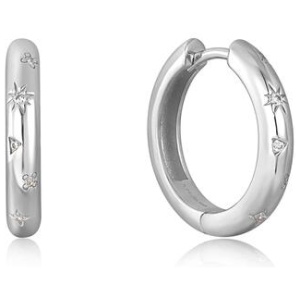 Ania Haie Sale | Women'sSilver Scattered Stars Hoop Earrings | One Size | Rhodium Earrings | Afterpay Available