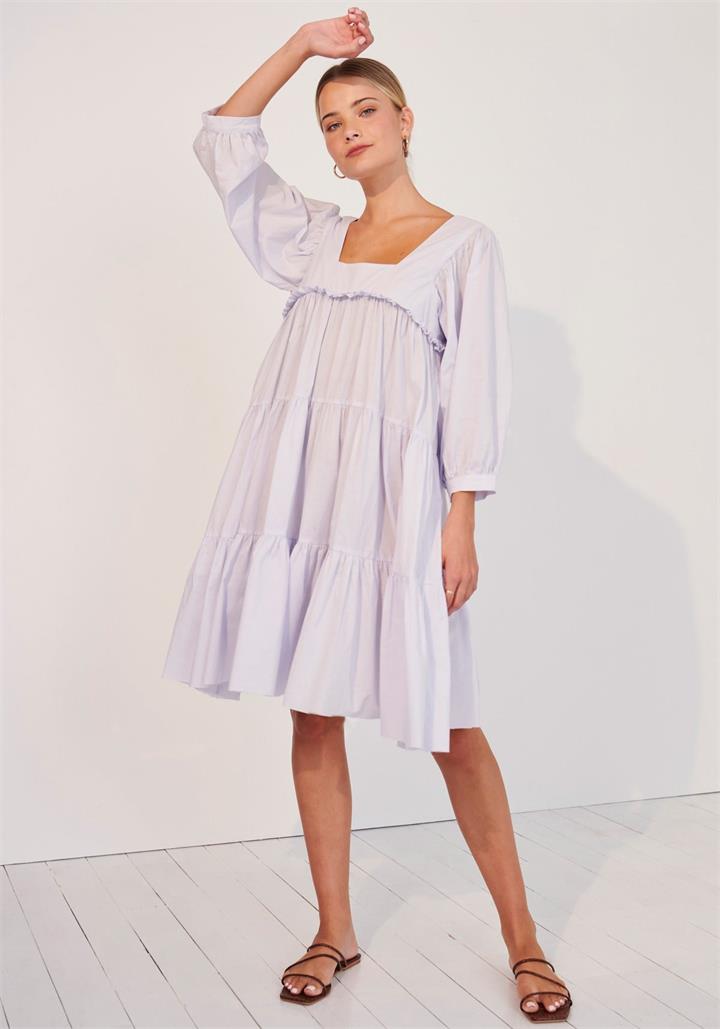 Apartment Clothing Sale Women's Serena Tiered Dress Tint Blue 6 Cotton Midi Dresses Afterpay Available