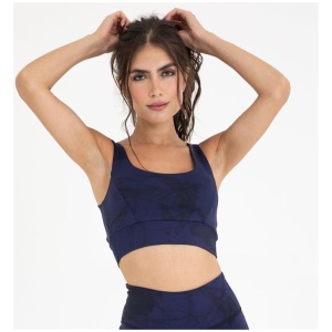 Ave Active Sale | Women's Tie Dye Power Sport Bra | Navy / M | Elastane Sports Bras | Afterpay Available