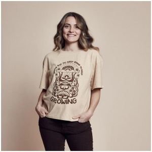 Banabae Sale | Women's Keep Growing Hemp Tee | Ladies | M | Cotton T-Shirts & Singlets | Afterpay Available