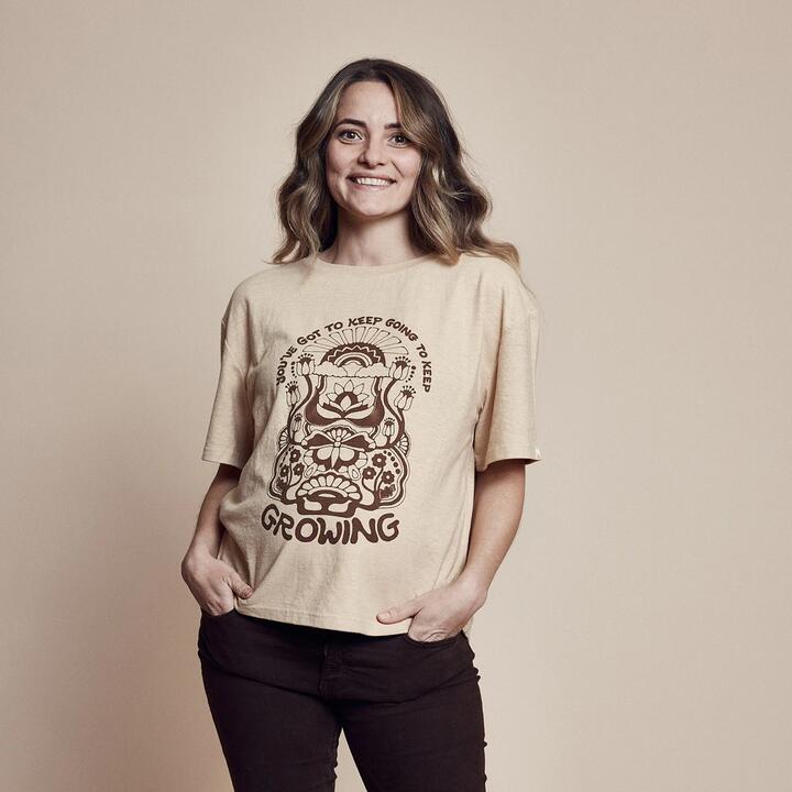 Banabae Sale | Women's Keep Growing Hemp Tee | Ladies | M | Cotton T-Shirts & Singlets | Afterpay Available