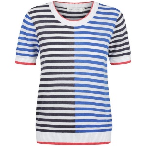 Bande Studio Sale | Women's Colour Block Stripe Knit Tee | navy / ocean | Navy / XS | Cotton T-Shirts & Singlets | Afterpay Available